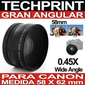 Lente Gran Angular 58 Mm Para Camara Fotografica Profesional